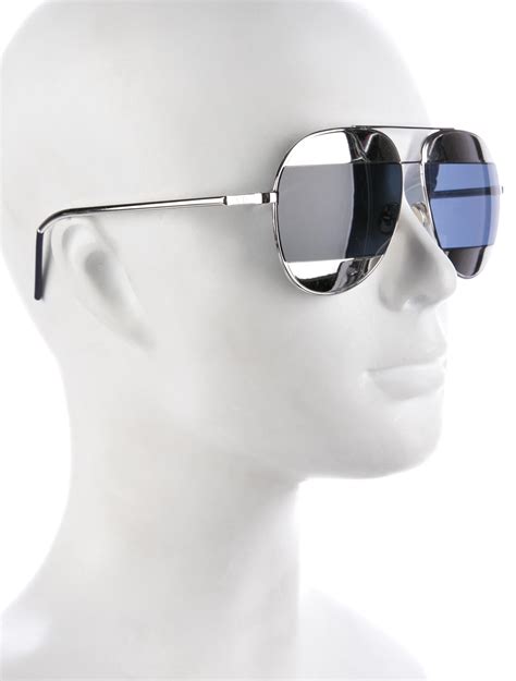 dior split sunglasses silver|CHRISTIAN DIOR Split 1 Aviator Sunglasses Silver Blue 1502922 .